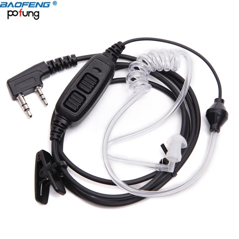 Air Acoustic Tube Baofeng 2 Pin двойной PTT Тайное воздуха Акустическая трубка Динамик гарнитуры для BaoFeng UV-82 UV-82HP UV-82XH UV-8D плюс иди и болтай Walkie Talkie - Цвет: Air Acoustic Tube