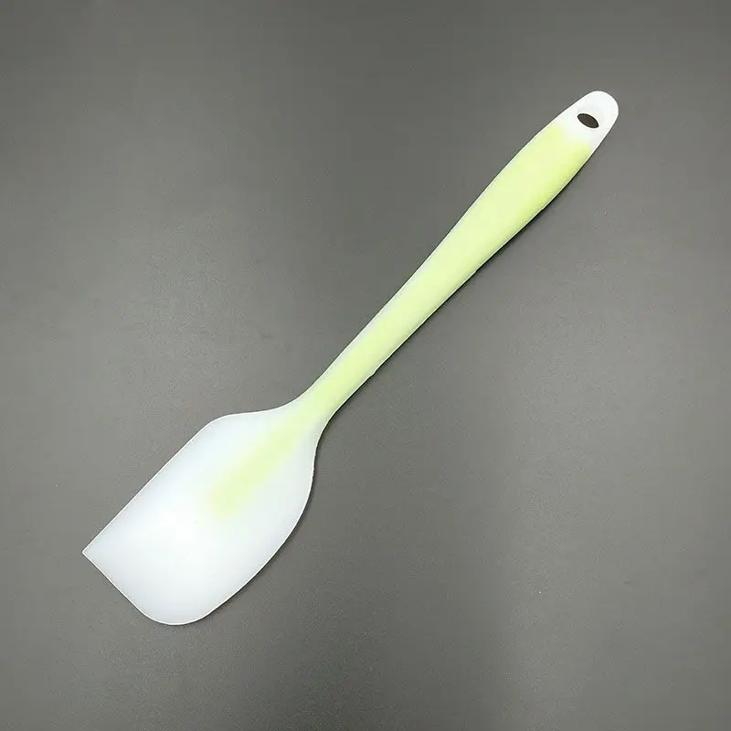 1pcs light green Инструменты для выпечки Шпатель для торта силиконовый шпатель для выпечки кондитерских изделий кухонный шпатель Миксер для мороженого совок скребок для крема - Цвет: 1pcs light green