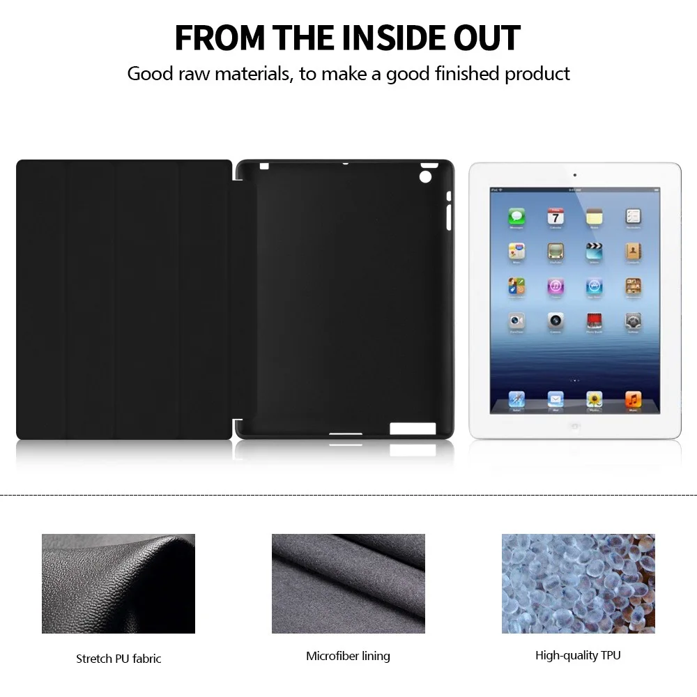 Мягкий чехол для планшета Trifold нового iPad 9 7 2018 мраморный стиль Магнитный флип Pro 10 5