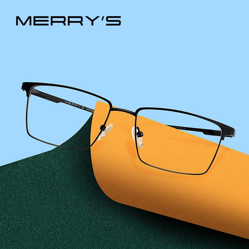 Мужская титановая оправа MERRY'S сверхлегкая для очков по рецепту при