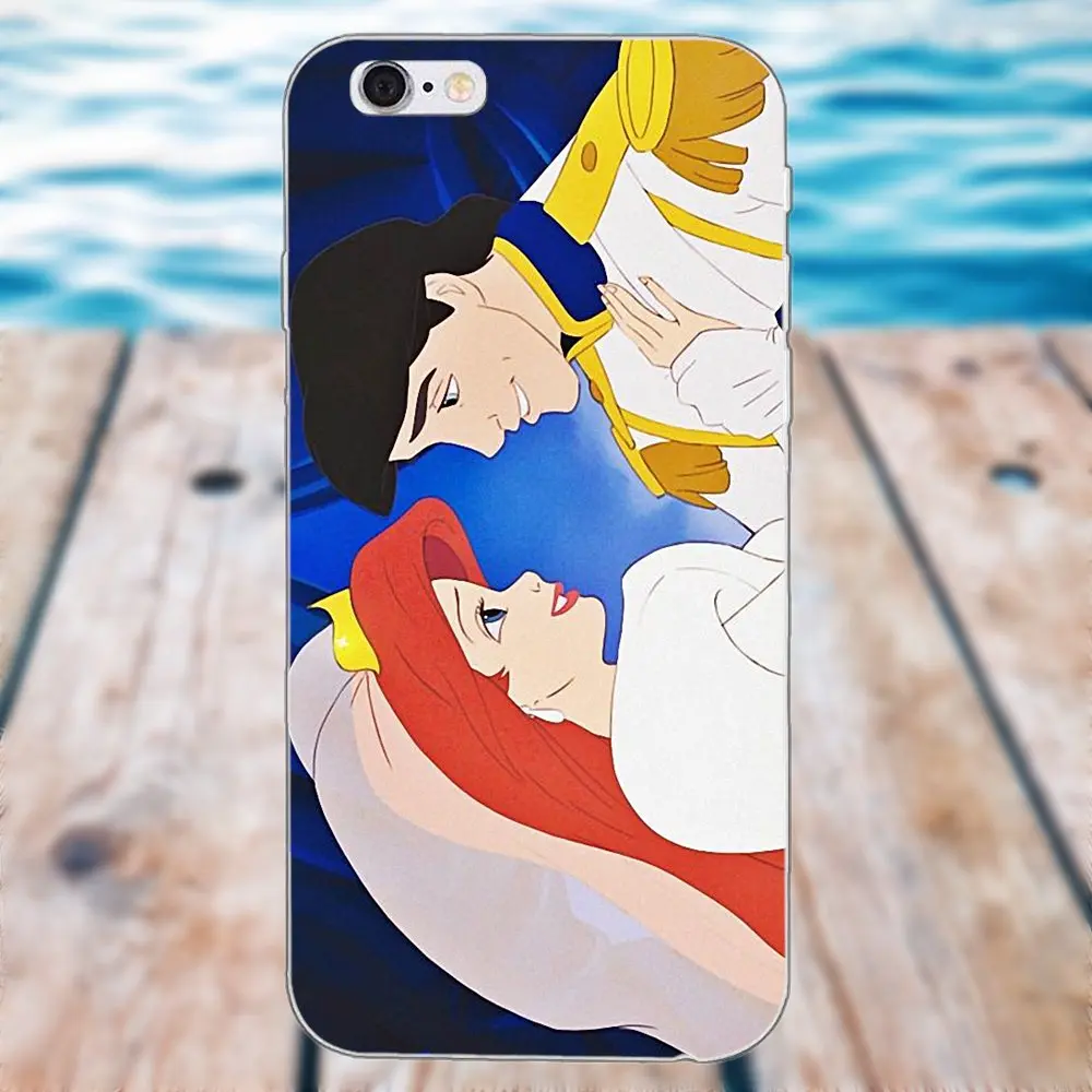 MicroData Русалочка Ариэль и Эрика для Apple iPhone 4 4S 5 5C SE 6 6S 7 8 Plus X Galaxy Grand Core II Prime Alpha - Цвет: as picture