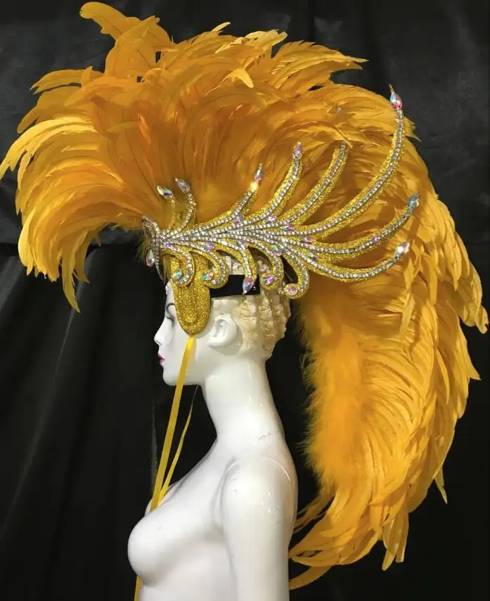 Lo spottacolo di danza copricapo di piume di accessori di abbigliamento La FESTA La Maschera IL Festival