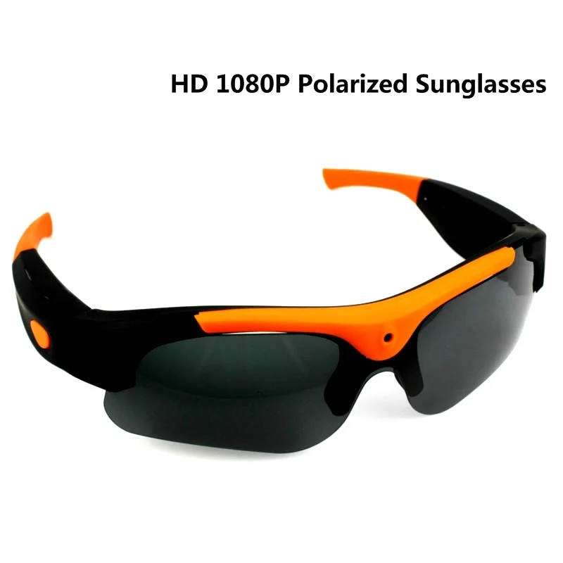 2 шт./лот солнцезащитные очки HD 1080P поляризованные Мини камеры черный/оранжевый