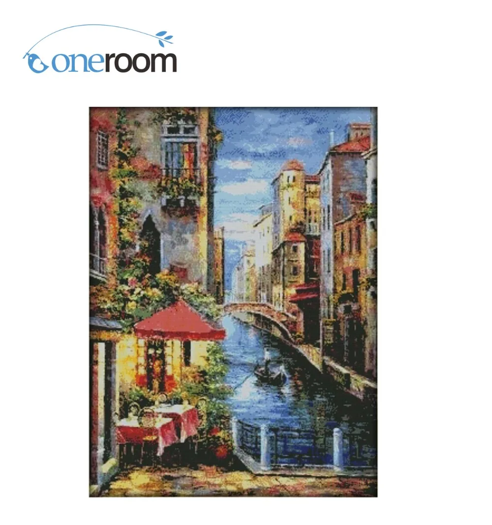 

Venice scenery, home Decor counted14ct white canvas similar DMC Cross Stitch kits14ct needlework Set DIY embroidery3th