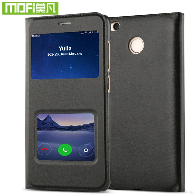 Для ксаоми редми 4X чехол силиконовый Флип кожаный Оригинал MOFI xiaomi Redmi случае 360