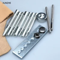 11pcs snap button installation tool kit for leather craft hand punch tool set diy hardware accessories snap rivet fastener