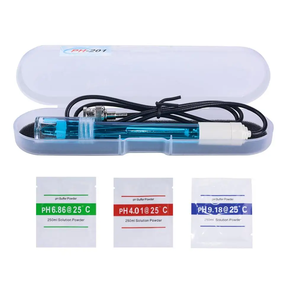 blue andthree powder Yieryi PH электродный датчик разъем BNC зонд бассейн воды завод промышленности эксперимент лаборатория PH композитный электрод Ручка Тип - Цвет: blue andthree powder