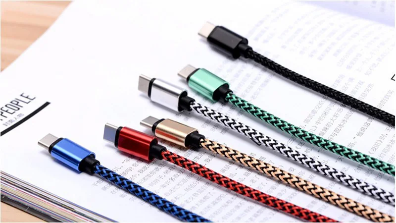 0 25/1/2/3 м нейлон Тип usb кабель с разъемами типа C Быстрая зарядка зарядный для