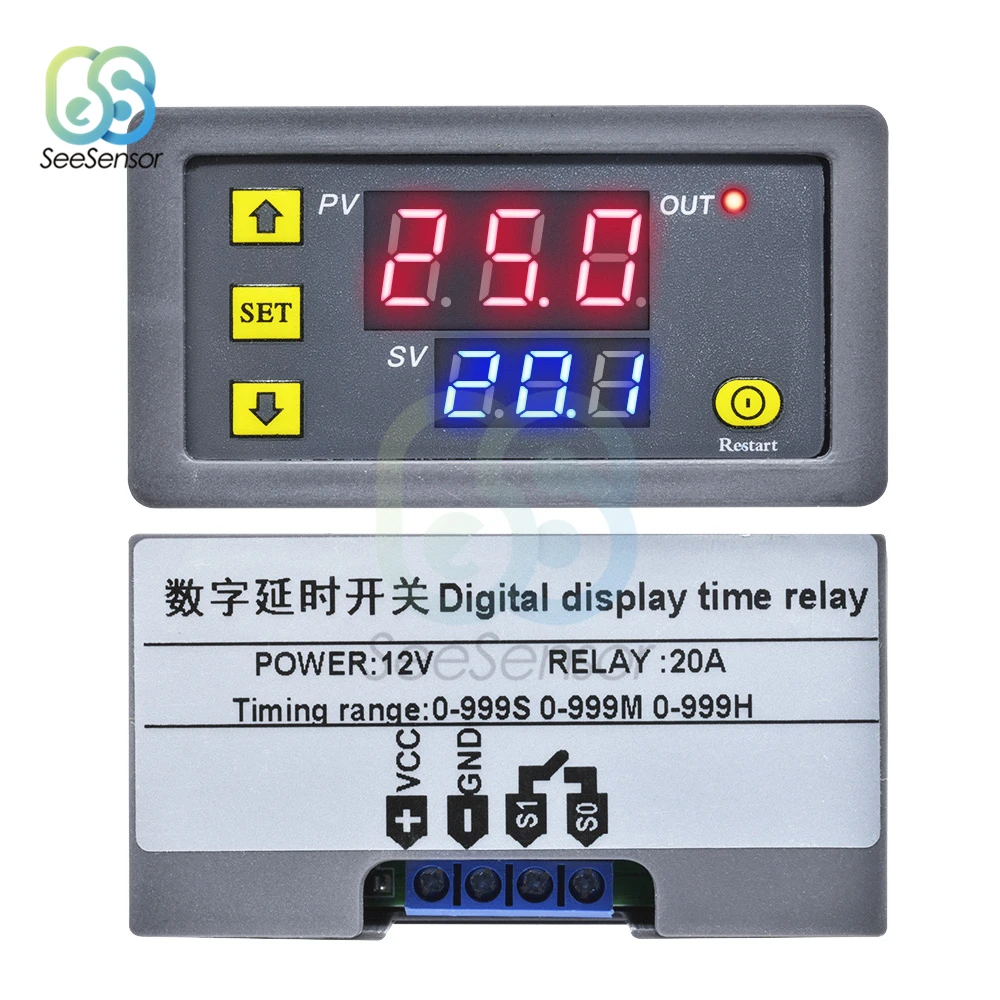 Цифровое реле времени с задержкой 12 В постоянного тока 110 переменного 220