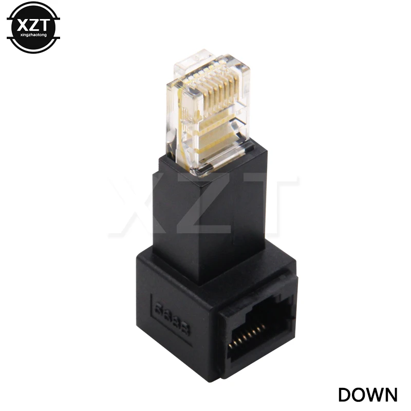 PZ 1 шт. многоугольный 90 градусов RJ45 вверх вниз правый левый угловой 8P8C FTP STP UTP Cat 5e Lan