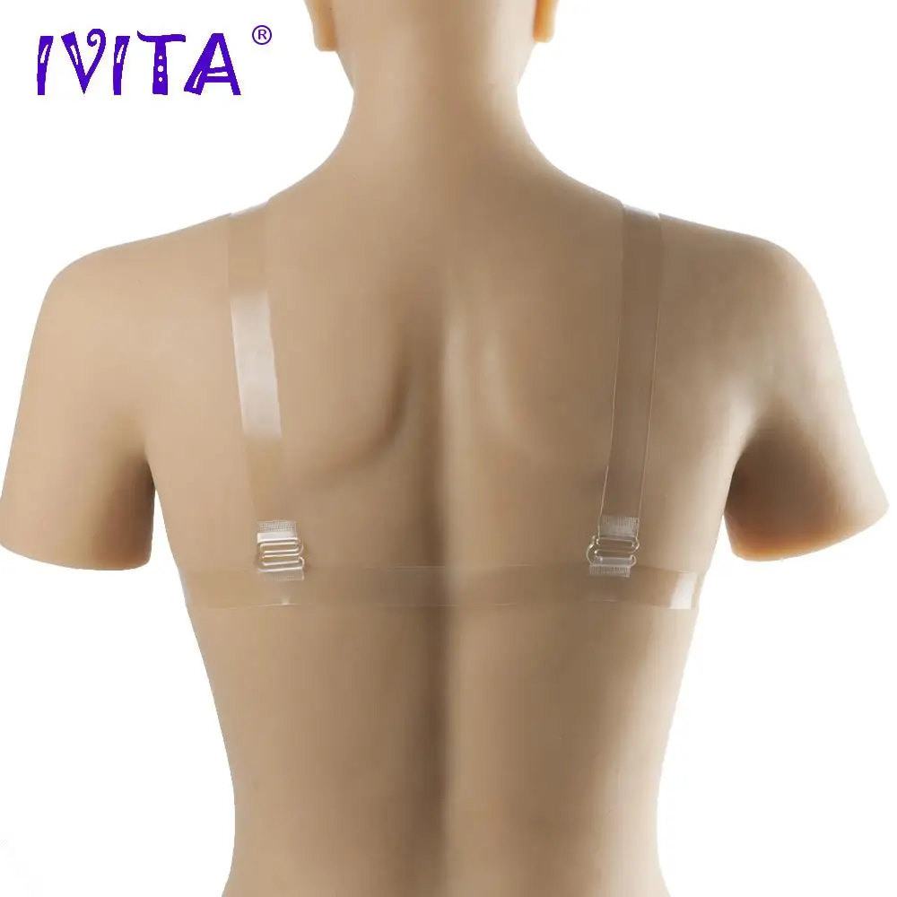 IVITA 1200 г Реалистичная силиконовая грудь формирует поддельные груди с плечевыми