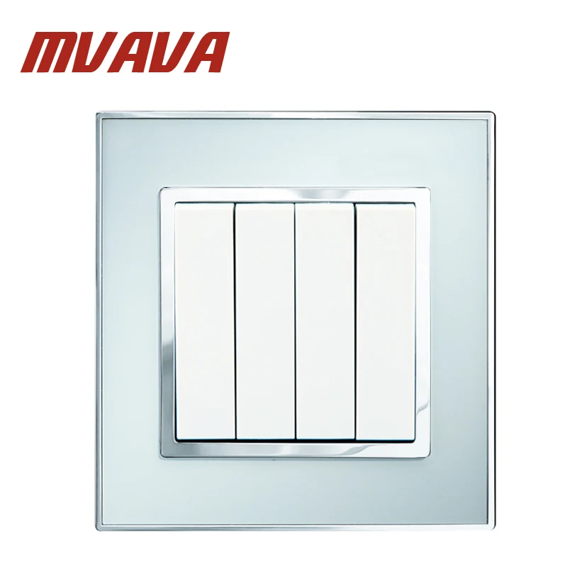 MVAVA 4 кнопочный настенный выключатель света Электрический 16A 250В роскошный