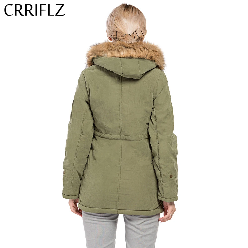 Женская парка модная Осень зима теплые куртки женские пальто с меховым