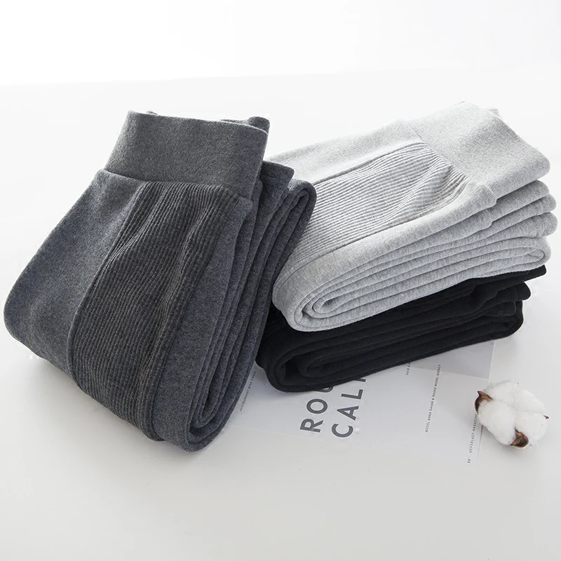 Jvzkass 2019 plus cashmere  female wear autumn and winter new thick high waist  warm pants thread trousers cotton trousers Z84