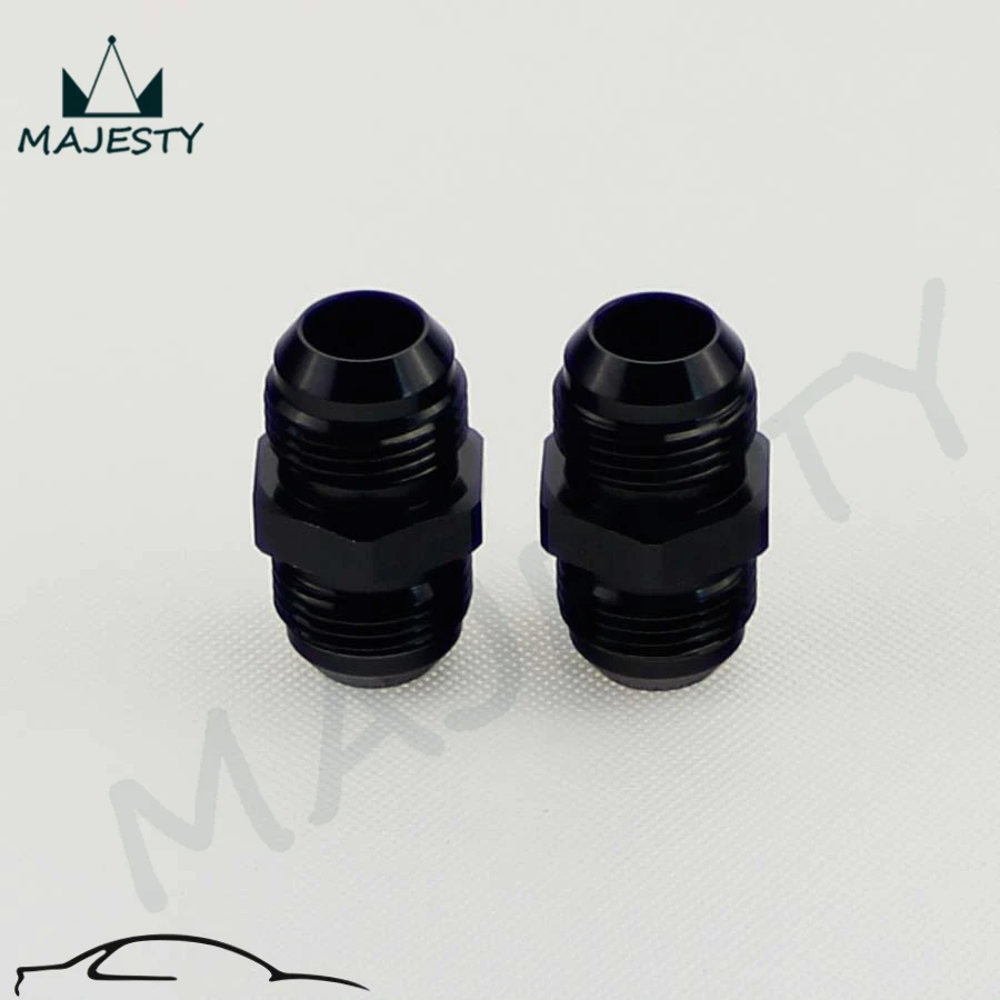 2PCS UNIVERSAL AN12 to 12AN ALUMINIUM STRAIGHT MALE FLARE UNION FITTING ADAPTER Black | Автомобили и мотоциклы