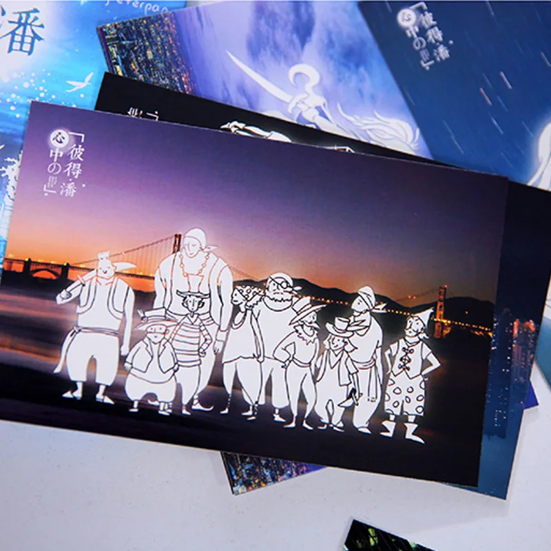 30 шт./лот милая светящаяся мультяшная открытка с изображением морских животных