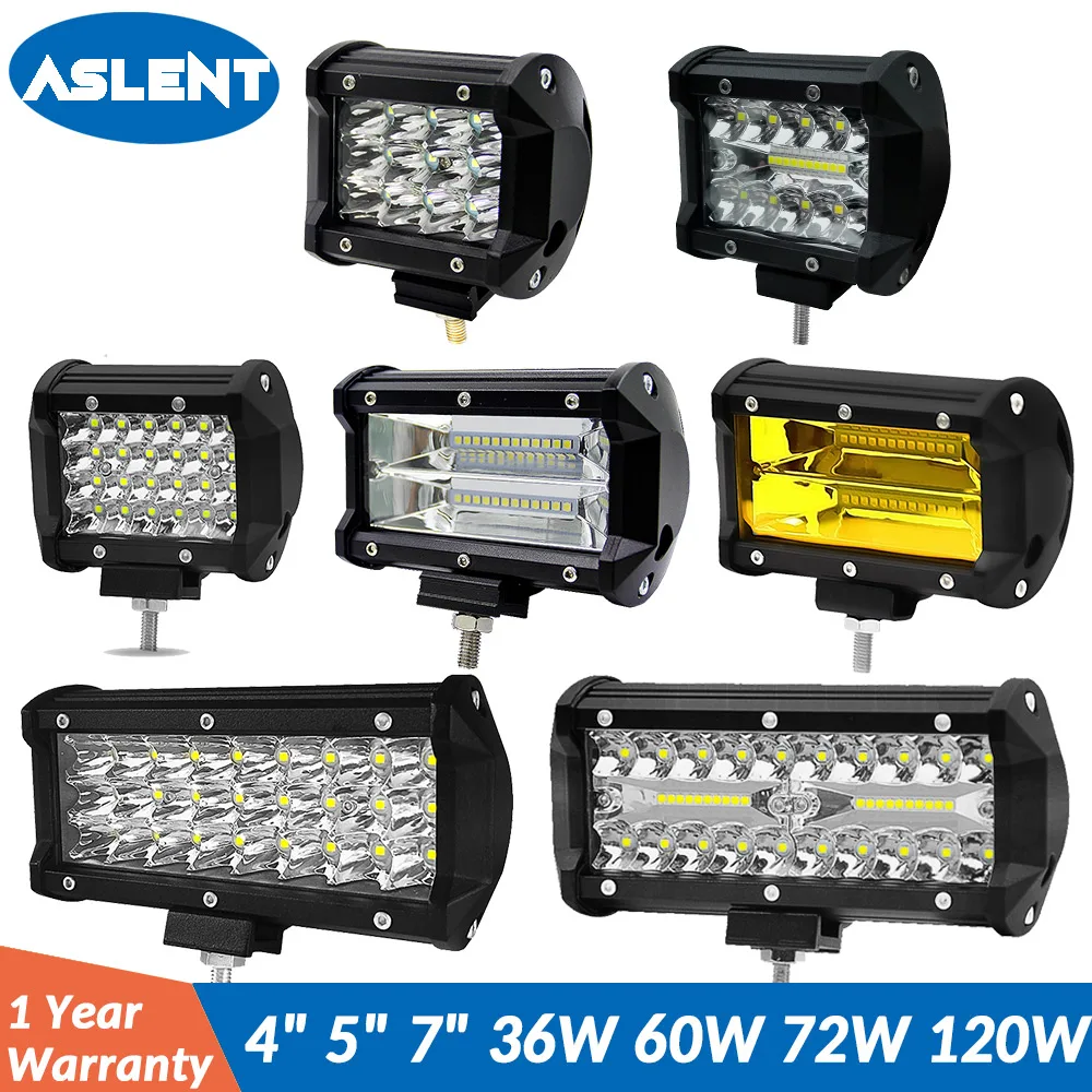 ASLENT 4 &quot5&quot 7 &quot60 Вт 72W фары для 120 4х4 внедорожный светодиодный фонарь светильник