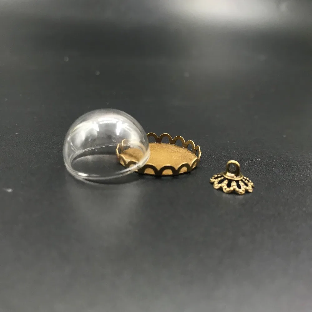 18 мм прозрачное полупрозрачное стекло Глобус крышка из пузырчатого стекла купол