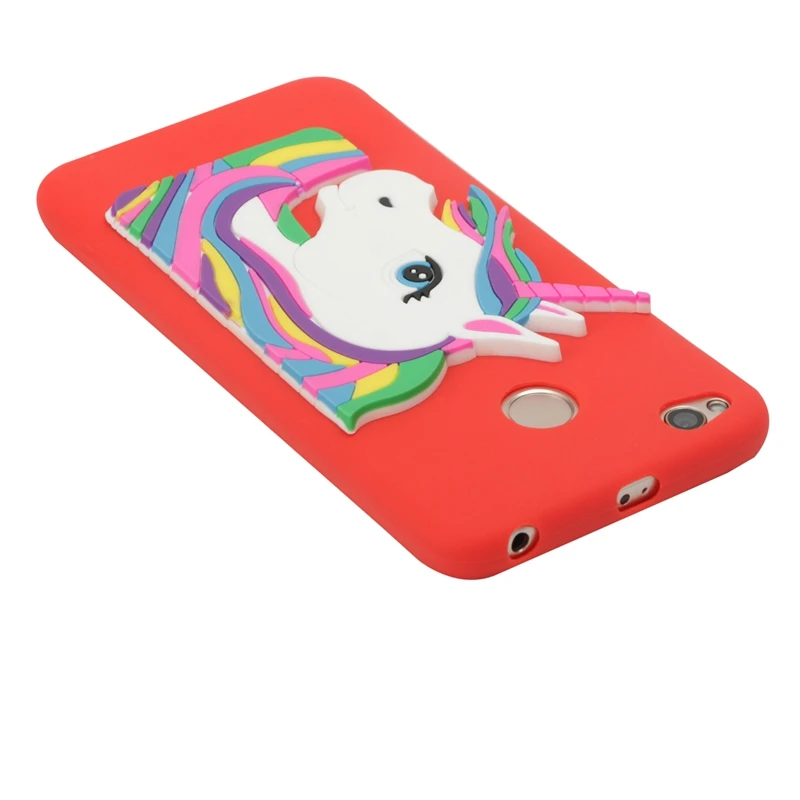 Xiaomi Redmi 4X Cartoon Unicorn Silicone Case on for Cover Fundas Xiomi Phone Carcasa Women |