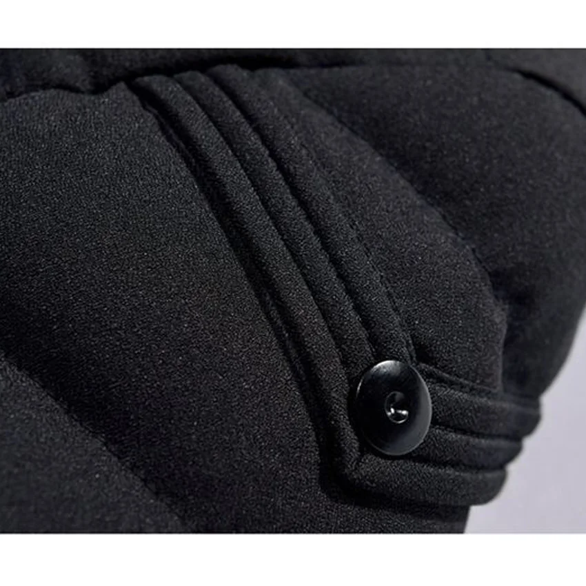 Парка мужская зимняя однотонная на хлопковом наполнителе с воротником-стойкой