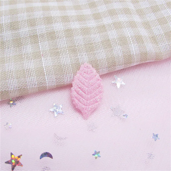 candy pink 60 шт./лот, 2,8*1,6 см, блестящий лист, мягкие Аппликации, аксессуары, искусственные патчи, сделай сам, рукоделие, заколки для волос, украшение - Цвет: candy pink