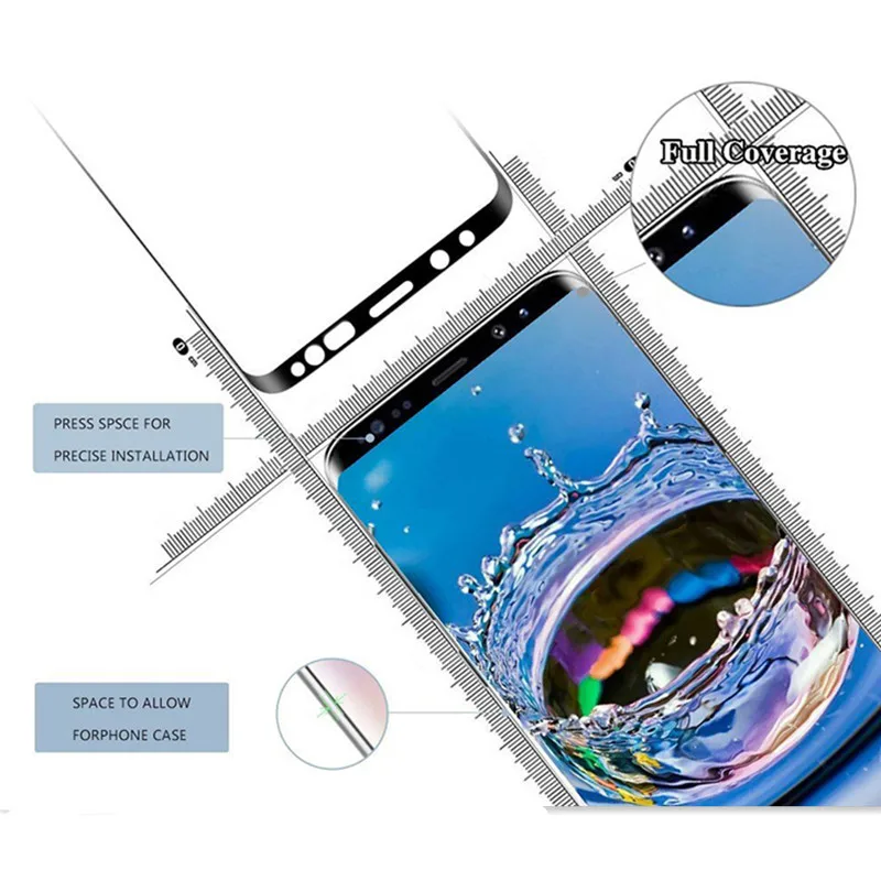6D полное покрытие экрана протектор Закаленное стекло для Samsung Galaxy S10 S9 S8 plus Note 10 8 9 - Фото №1