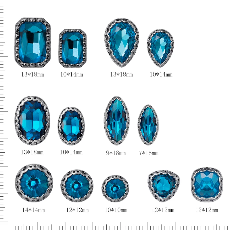 Новинка 10 шт. топ пришитый на пустой коготь гнезда Круглый rivoli Овальный