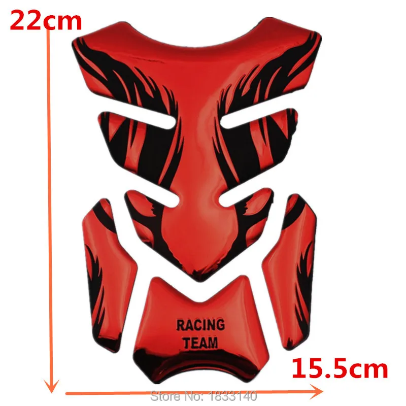 Серебро Красное золото 3D мотоцикл топливный бак накладка наклейка защитная