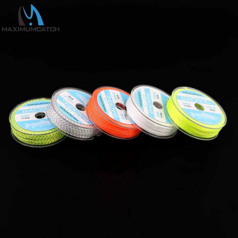 Maximumcatch Fly Line опорная линия 20LB 50/100/300 ярдов белый/оранжевый/желтый/плетеная летящая леска