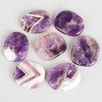 palm stone natural amethyst healing quartz crystals therapy craft 45mm polished lettering reiki chakra treatment mineral stones