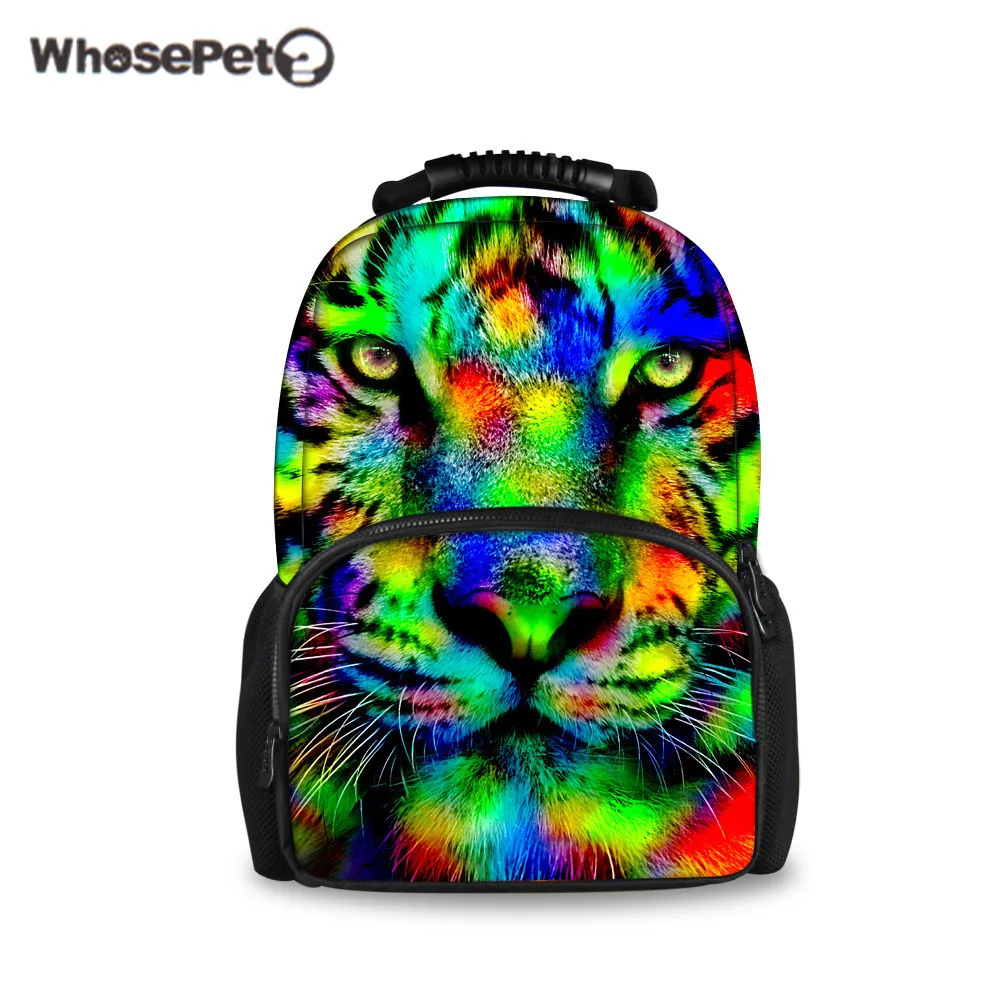 WHOSEPET Большой Студенческий рюкзак лес животное 3D печать рюкзаки прочные школьные