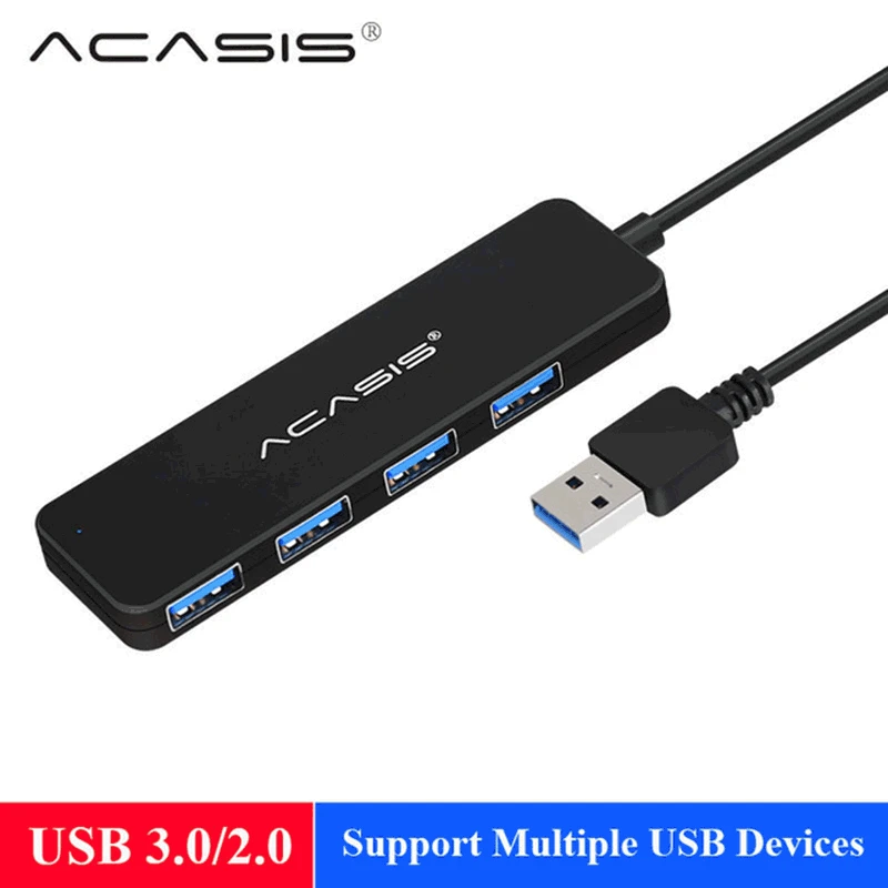Acasis USB 3 0 концентратор 4 порта Внешний usb-разветвитель 2 с микро-концентратор порт