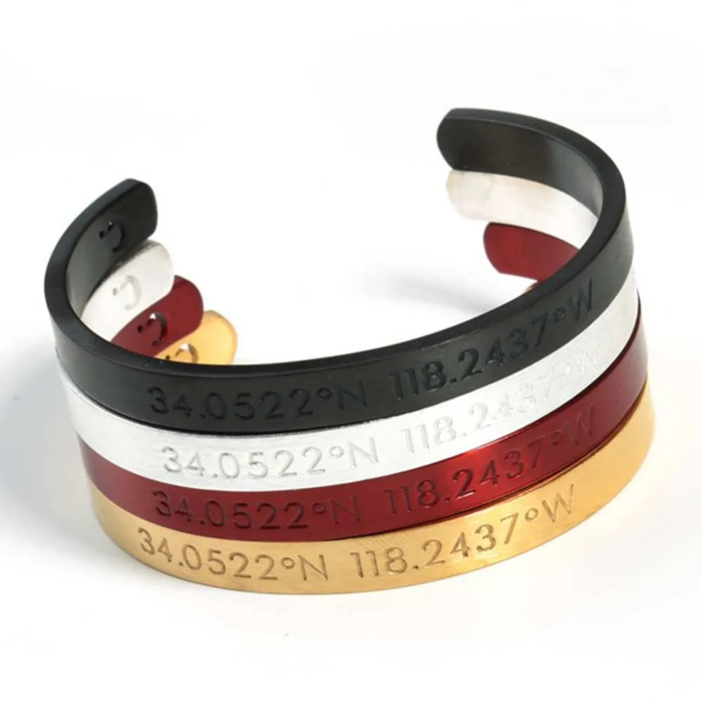 Новинка мужские ювелирные изделия браслеты из титановой стали гравировка