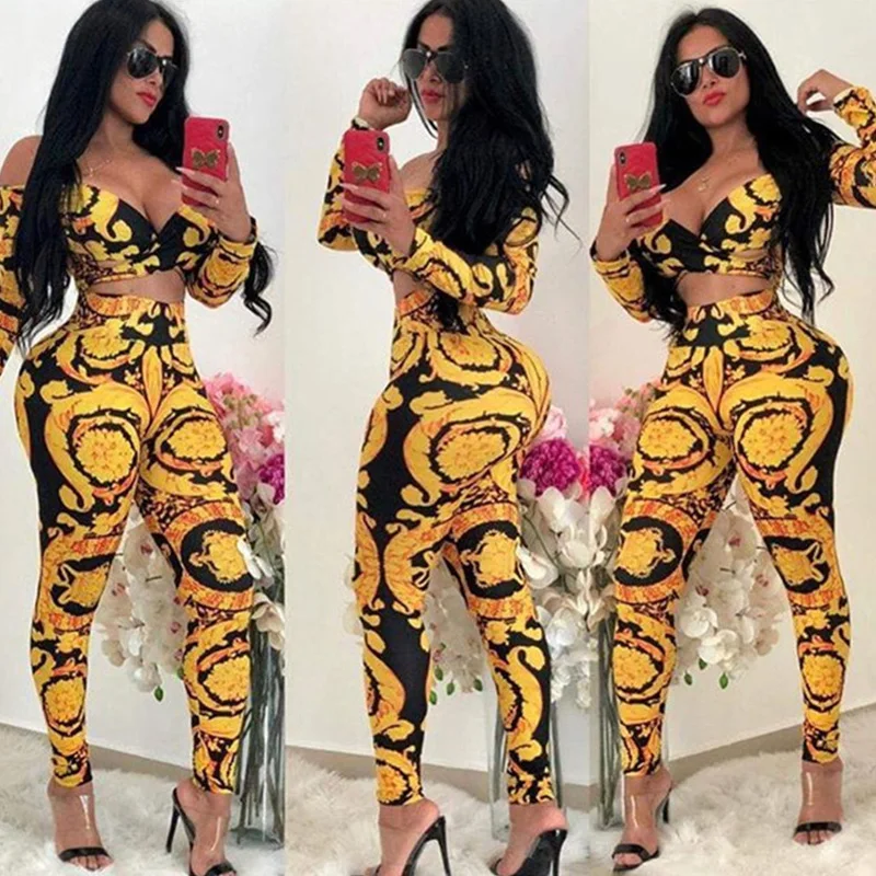 Пикантные с плеча Bodycon комбинезон Для женщин длинным рукавом выдалбливают Тощий