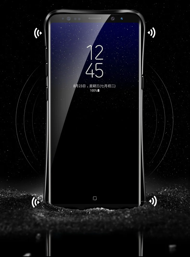 Для samsung Galaxy S8 S9 Note 8 чехол из алюминиевого сплава с металлической рамкой+ акриловая задняя крышка для samsung note8 9 чехол s