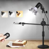 phone photography adjustable desktop bracket standboom armsuper bright 35w led lamp photo studio kit for photovideo shooting