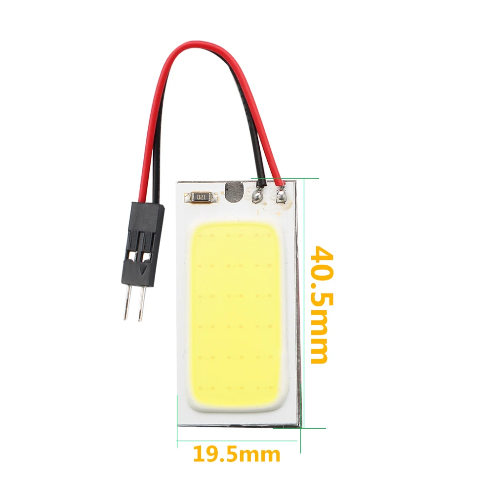 200 шт./лот белые COB 18 SMD Светодиодные панельные светильники 40 мм * 20 12 В с Festoon + T10