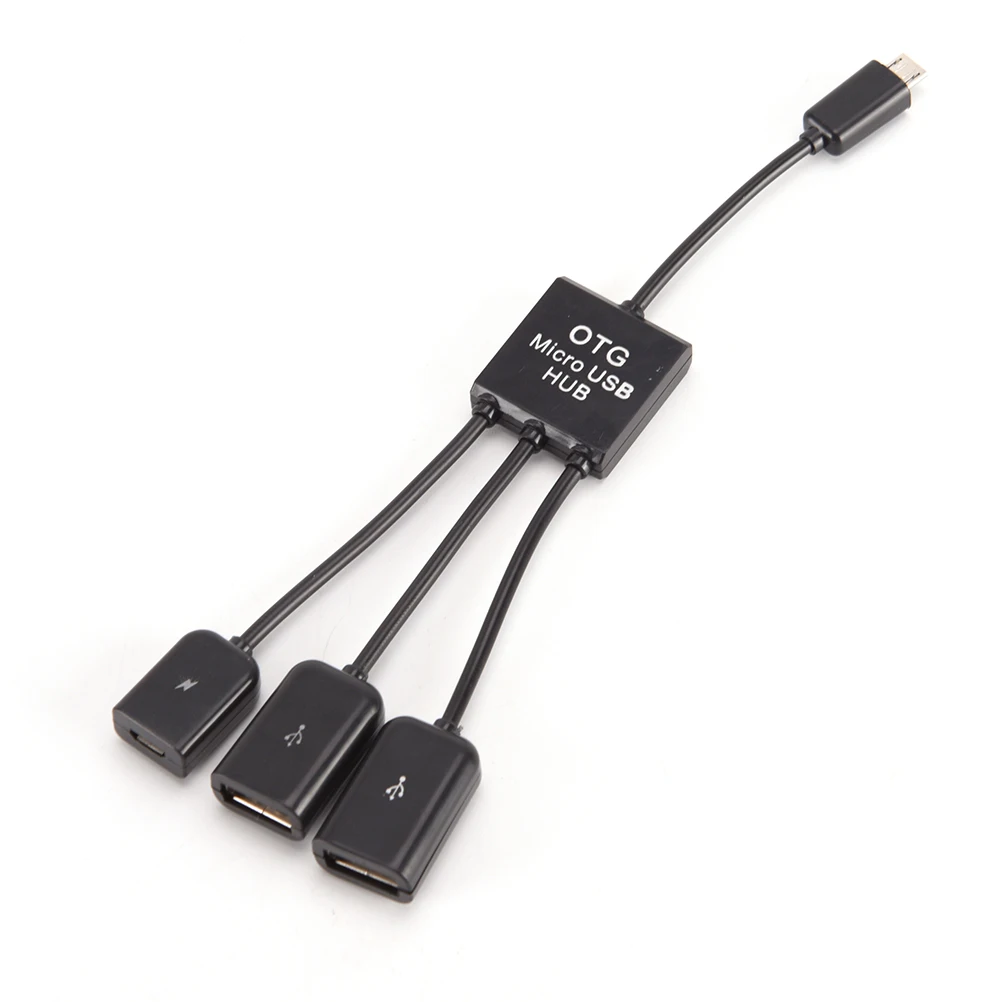Многофункциональный адаптер USB OTG для хоста 1 штекер на 3 гнезда микро