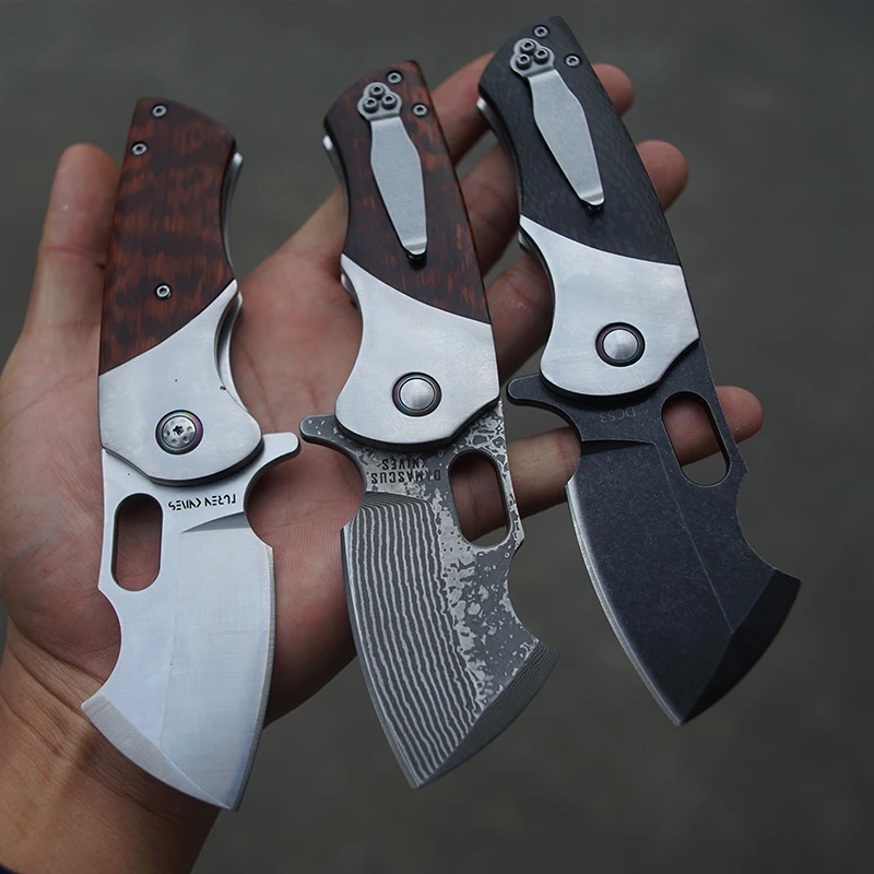60 HRC складной нож Дамаск и DC53 лезвие Snakewood Ручка Кемпинг БОЕВОЙ ОХОТНИЧИЙ
