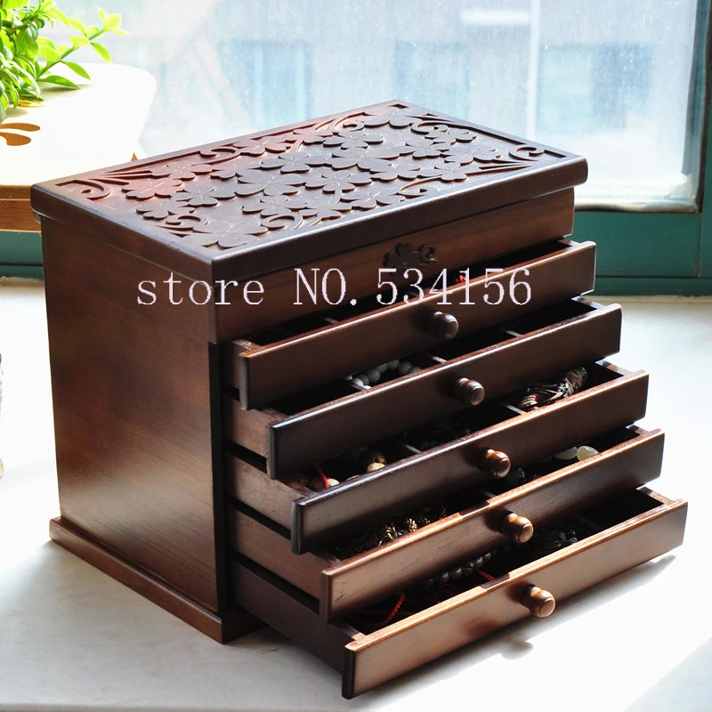 Деревянная шкатулка для ювелирных изделий улучшенная версия Подарочная витрина
