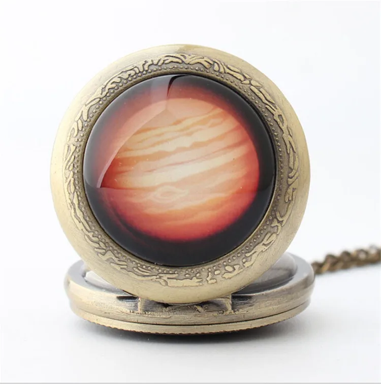 Серия завод марочных 2017 Падения торговый 1 шт. юпитер Карманные часы ожерелье и