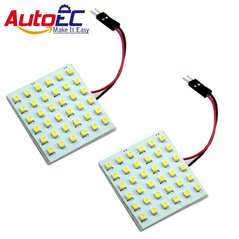 

AutoEC 10x LED Car Reading lights Interior Dome Panel Light 1210 3528 36 smd LED Roof bulb lamp 3 adapter Festoon T10 ba9s #LL05