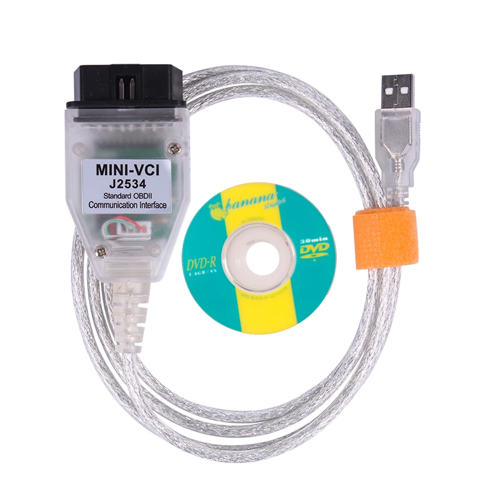 Последняя версия V13.00.022 мини VCI интерфейс для toyota TIS Techstream minivci FT232RQ чип J2534 OBDII OBD2 диагностический инструмент