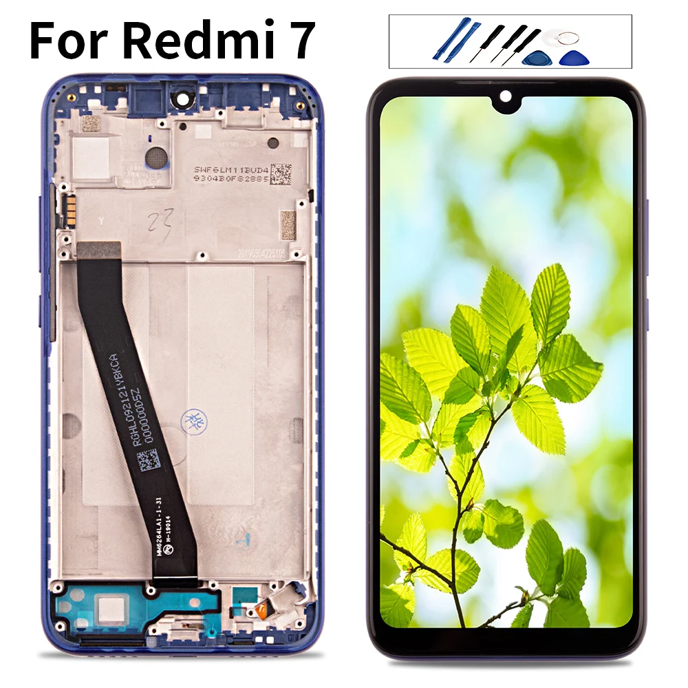 6 26 &quotдля Xiaomi Redmi 7 ЖК экран + сенсорная панель дигитайзер с рамкой в сборе 1520*720 Redmi7