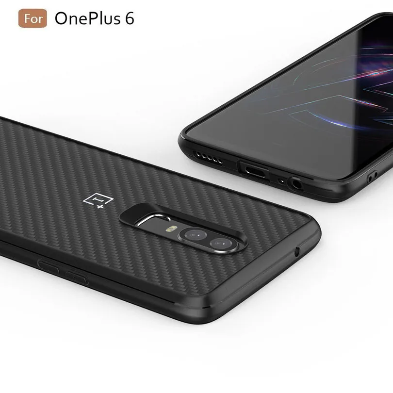 Чехол для Oneplus 7 Pro 6 5T Модный стильный противоударный чехол из углеродного волокна