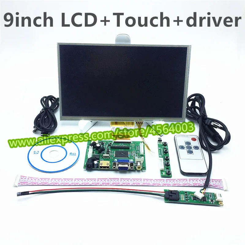 Мини матричный ЖК монитор AT090TN10 12 с сенсорным экраном для raspberry pi 3|ЖК-экраны и