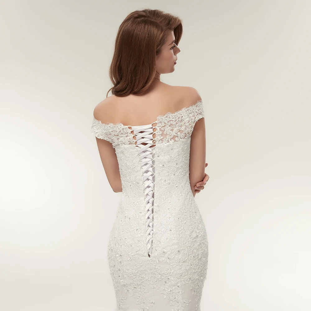 Fansmile настоящая фотография Vestidos de Novia винтажное кружевное свадебное платье русалки размера плюс свадебные платья Robe de Mariage FSM-165M
