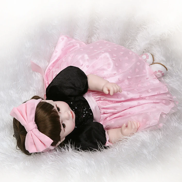55cm Silicone Reborn Baby Doll Toys Vinyl Princess Toddler Babies Dolls Like Real Birthday Xmas Gift Girls Play House Bonecas | Игрушки и