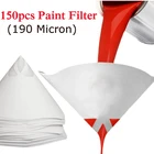 50 шт. тонкая краска бумажные фильтры (190 микрон) Сито Фильтр с нейлоновой сеткой воронка