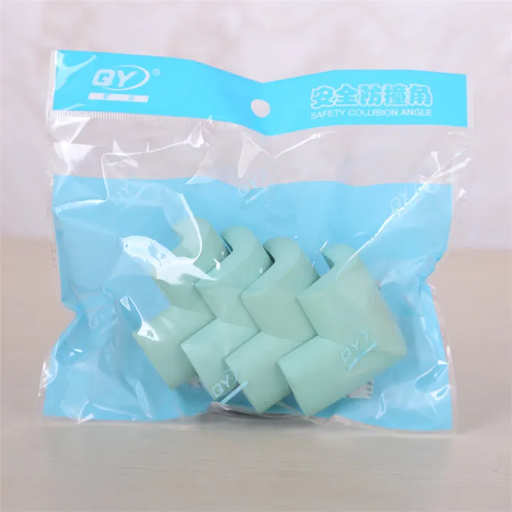 Mint Green 8 шт./партия, безопасный уголок для ребенка с защитой от столкновений, стеклянный стол для защиты ребенка, защита от острых углов, 60x60 мм - Цвет: Mint Green
